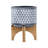 Ceramic 5" Aztec Planter On Wooden Stand