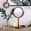 Miroir de maquillage de table 6 po OTENTE avec grossissement 1X / 7X, pivotant à 360 °, miroir de meuble-lavabo autoportant double face parfait pour la commode, la chambre à coucher et le bureau, bronze antique MNLT60ABZ1X7X-424115565