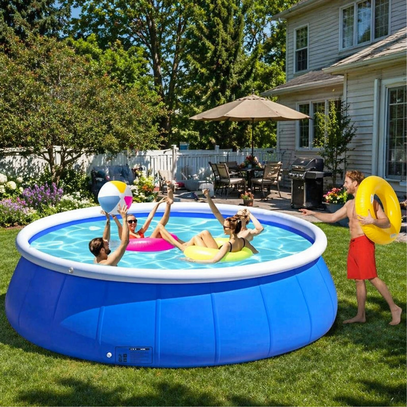 Piscine gonflable, 120.08" L x 120.08" W x 29.92" H