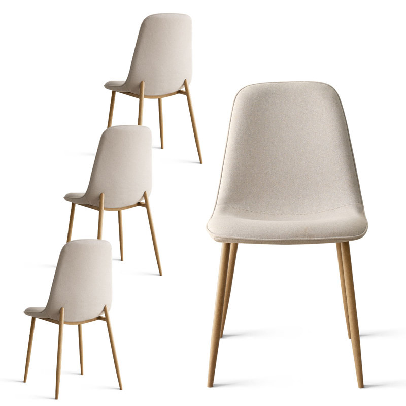 Chaise rembourrée Folmar, Beige