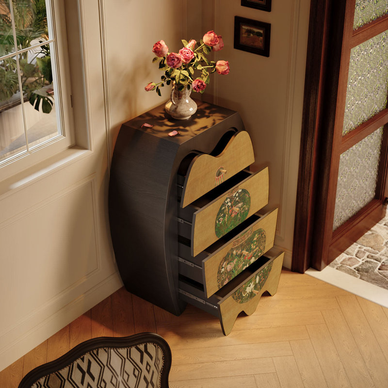 Armoire à tiroirs multifonctionnelle en bois massif