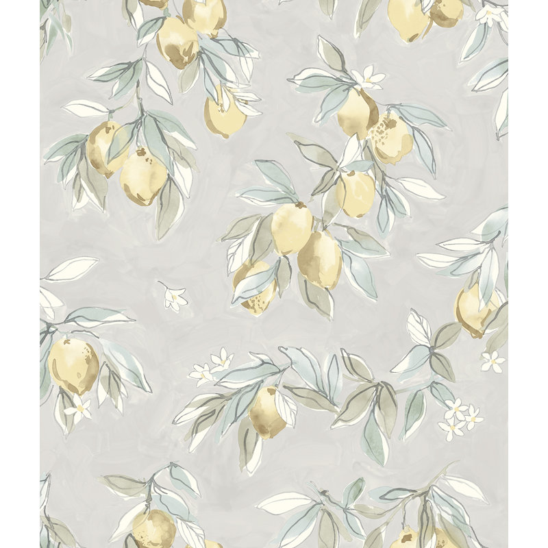 Papier peint citronnade limonade, Gris