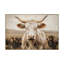 «White Highland Cow», art mural animalier moderne et minimaliste pour décoration de salon, encadré en bois massif, décoration murale inspirée de la nature