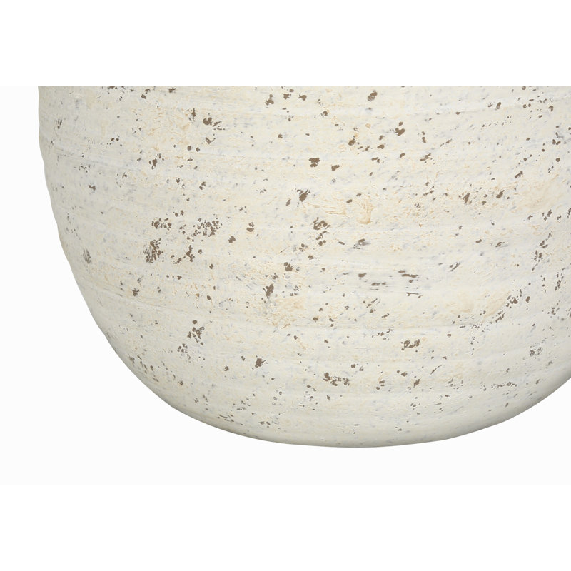 Lighting, H 20 po, lampe de table, béton crème, abat-jour ivoire / crème, moderne