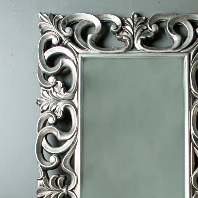 Finnell Floor Mirror, Silver