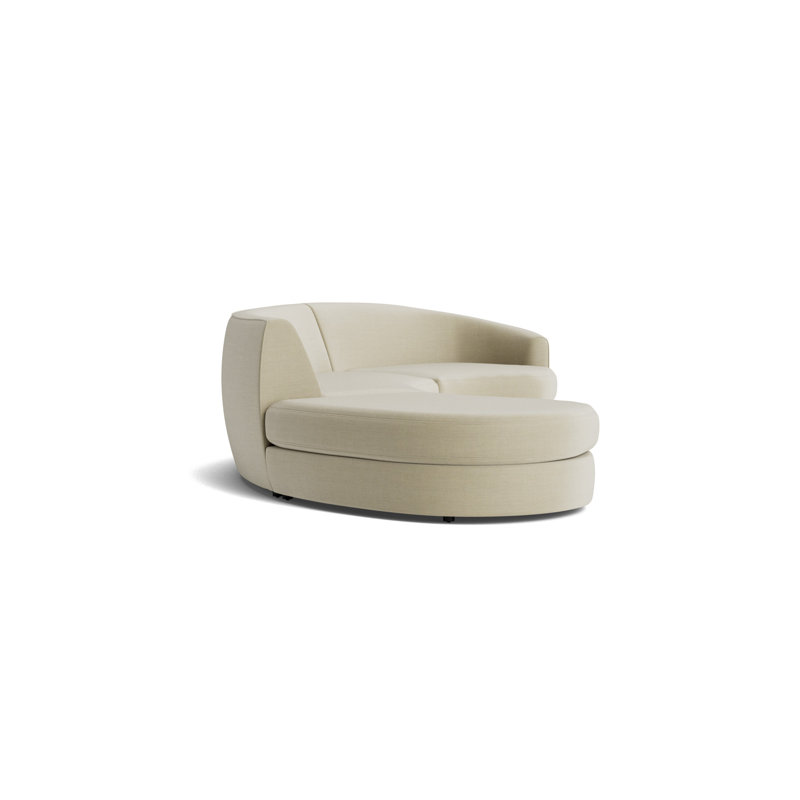 Giselle 3-Piece Right Arm Sectional, Performance Linen - Flax