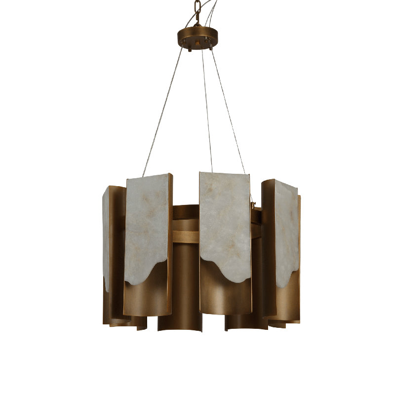 Lustre rond 24 po à DEL Melt, H 15,8 po x l 23,6 po x P 23,6 po