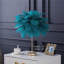 Élégante lampe en plumes d'autruche avec 3 modes de température de couleur, 40 plumes tissées à la main et une base dorée, parfaite pour le chevet ou la décoration de chambre-1069231479