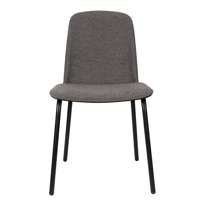 Clip Upholstered Dining Chair, Black, Gray