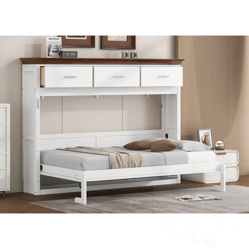 Lit escamotable simple avec 3 tiroirs