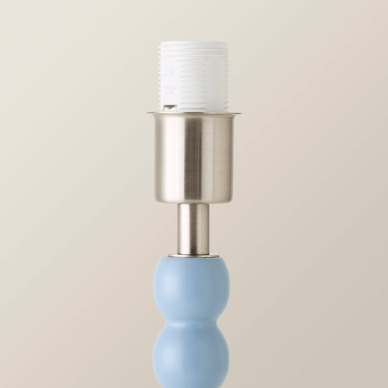 Lamp, No Shade, Powder Blue, No