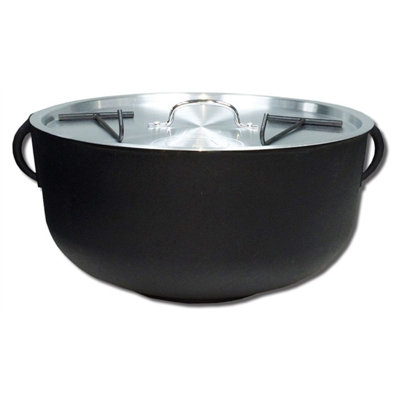 Wok en fonte à fond plat 4 gallons King Kooker