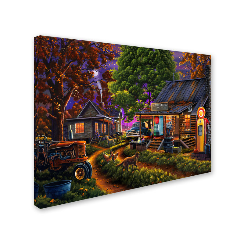 « sleepy creuse general store », reproduction d’impression sur toile tendue, H 24 po x l 32 po