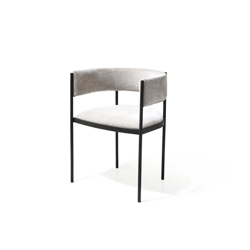Fauteuil en acier, Beige, Noir