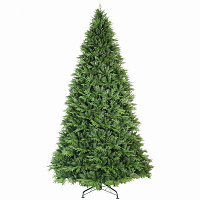 Artificial Christmas Tree, Premium Hinged Pine With 2225 Tips , Realistic PE+PVC Needles, Easy Fluffing, Sturdy Metal Stand For Indoor & Outdoor Holiday Decoration
