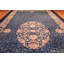 Tapis chinois surdimensionné bleu à motif de médaillon antique
