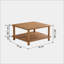 Table basse à 4 pieds avec rangement Minya