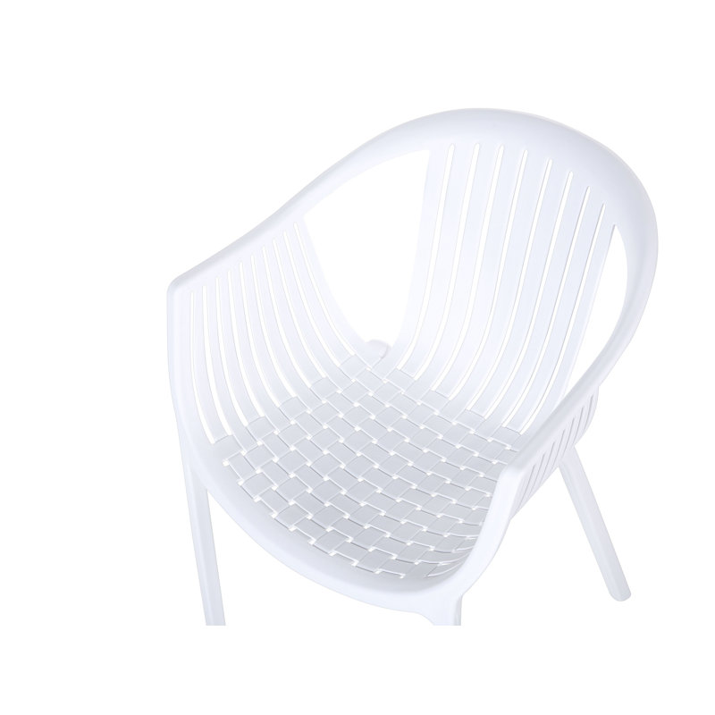 Anjali Stacking Patio Dining Armchair, White