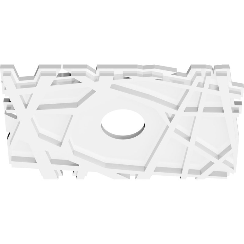 Médaillon de plafond contemporain en PVC de qualité architecturale Novo, H 1 po x l 10 po x P 6,63 po
