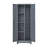 Broom Storage Cabinet With Locking Doors And Shelves, 65" H Metal Storage Cabinet With Hanging Rod & S-Hooks, Cleaning Tool Storage Cabinet Grey-340243668