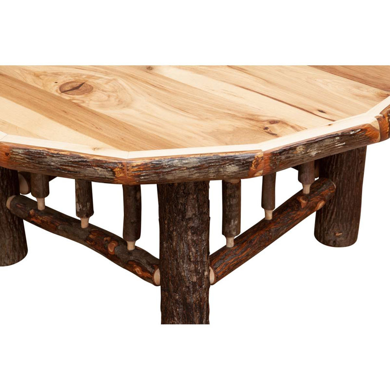 Table basse Hickory Log Circle - 36 po - Naturel - Standard, 18" H x 36" W x 36" D, Natural