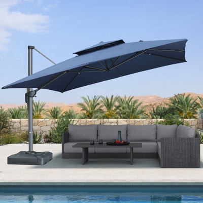 Grand parapluie de patio suspendu suspendu