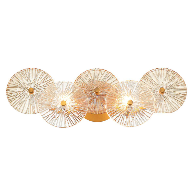 Sue-Anne Light Vanity in Brass, 8" H x 21.75" W x 5.75" D