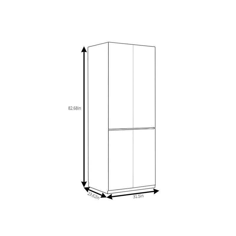 Simple And Practical Wardrobe, 82.68" H x 31.5" W x 23.62" D