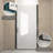 24 inch x 72 inch Matte Black Aluminum Frame Half Frame Pivot Shower Door with 6mm Tempered Glass and Explosion Proof Film
