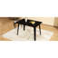 Table de salle à manger rectangulaire noire de style Mid-Century, pieds en bois massif, plateau en faux aspect naturel, hauteur de 29,75 po, capacité de charge de 250 lb, plateau de table en bois d'hévéa à assemblage simple, idéal