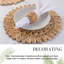 6 Pack Round Corn Husk Placemats 13.8 Inch, Boho Woven Rattan Table Mats, Farmhouse Style Charger Plates For Wedding Party Christmas Dining Table Decor