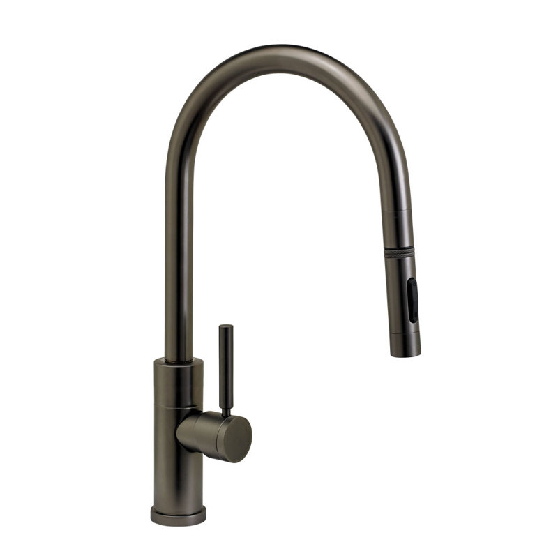 Modern Plp Pulldown Faucet – Angled Spout – Toggle Sprayer, Chardonnay