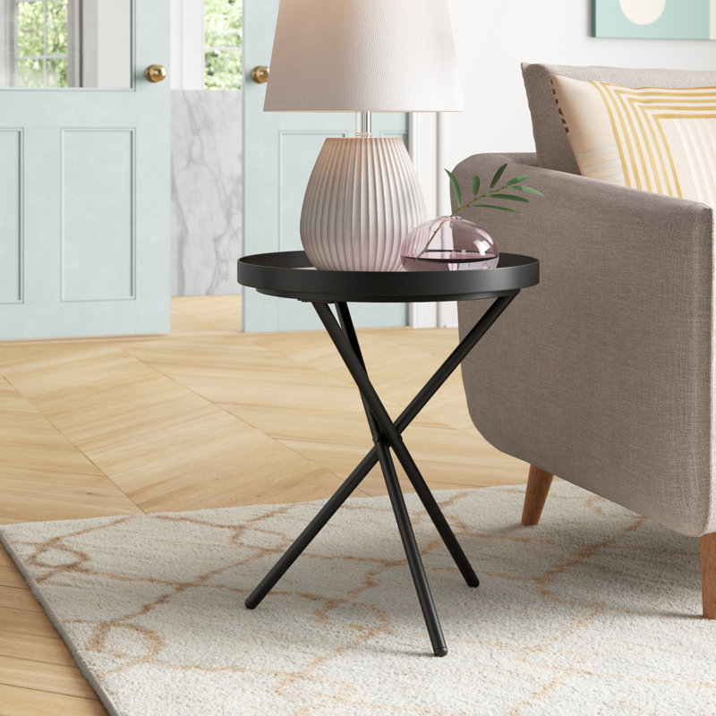 Swider Tray Top End Table, Black