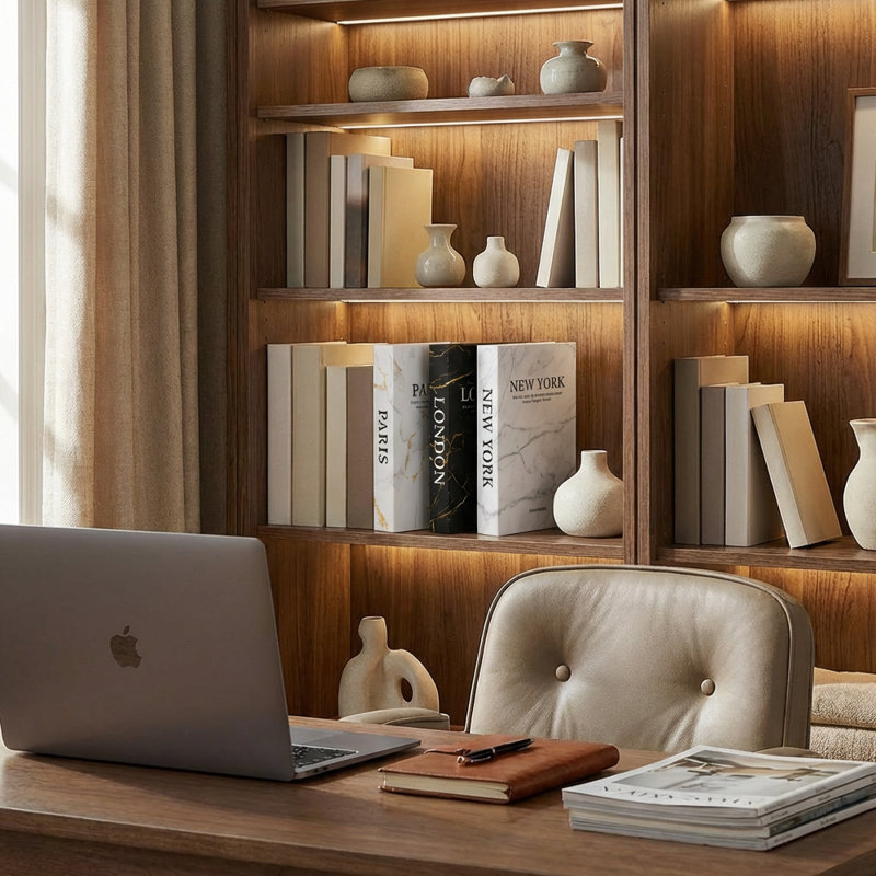 Faux livres décoratifs en marbre pour décor de maison moderne (ensemble de 3)