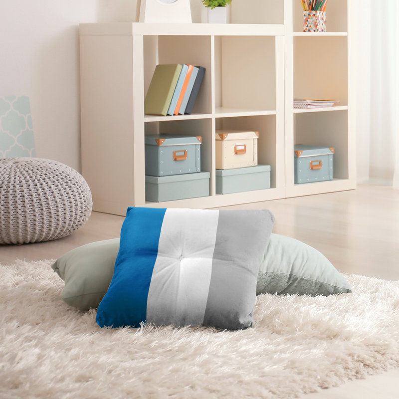  Coussin de sol touffeté, 30 po x 30 po, Bleu
