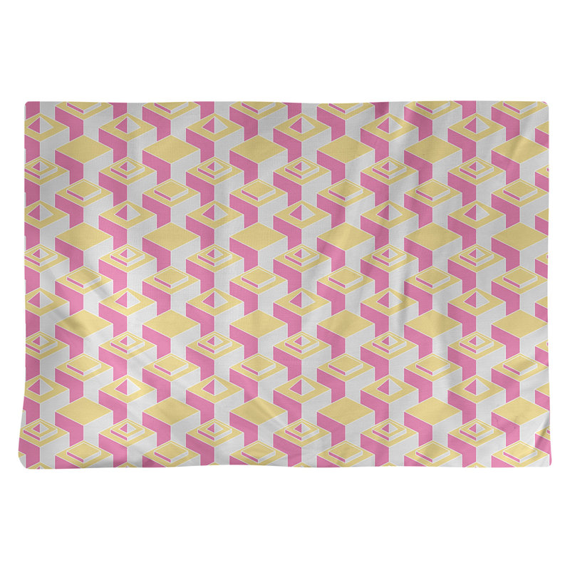 Napperon classique en coton 18 po Skyscraper, Jaune / Rose, polyester