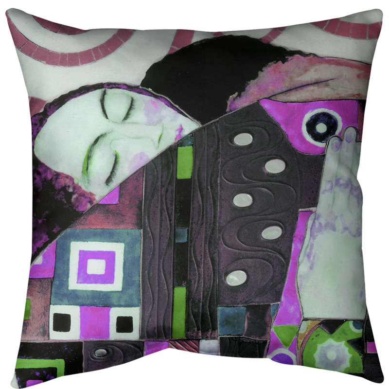 Coussin Embrace, Duvet synthétique, Rose, Polyester filé