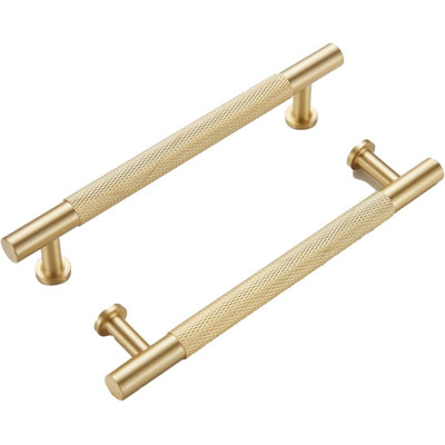 Solid Brass Cabinet Pulls With Knurled Design, Durable Drawer Handles For Kitchen, Bathroom, And Furniture Hardware