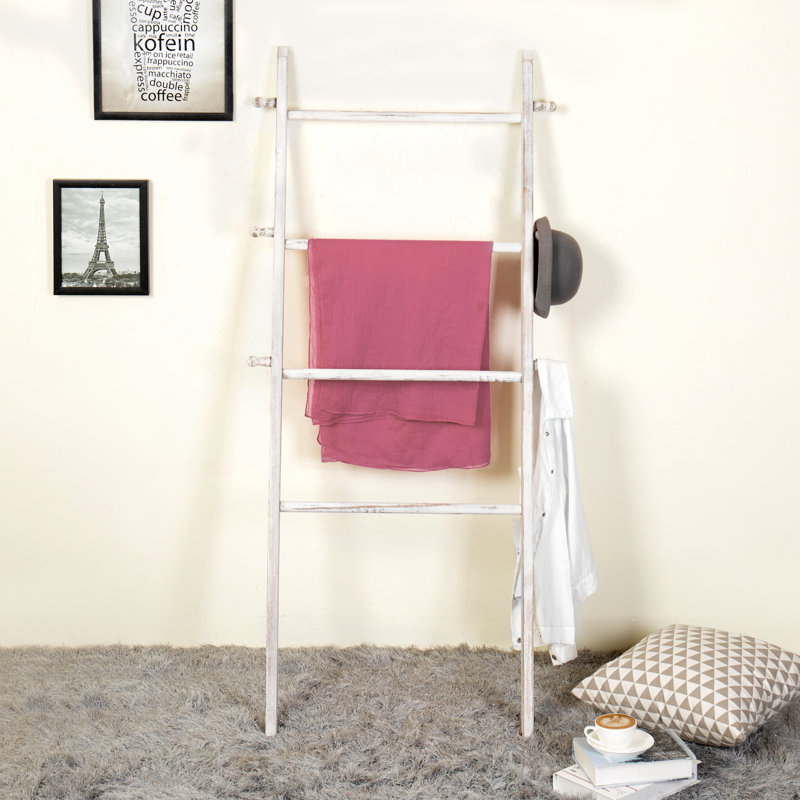 Solid Wood 5.5 ft Blanket Ladder