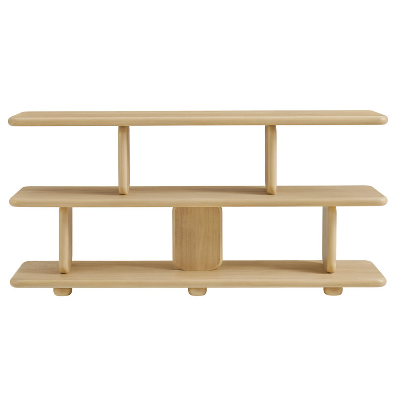 Lyle Sculptural 2-Tier Bookshelf, Natural