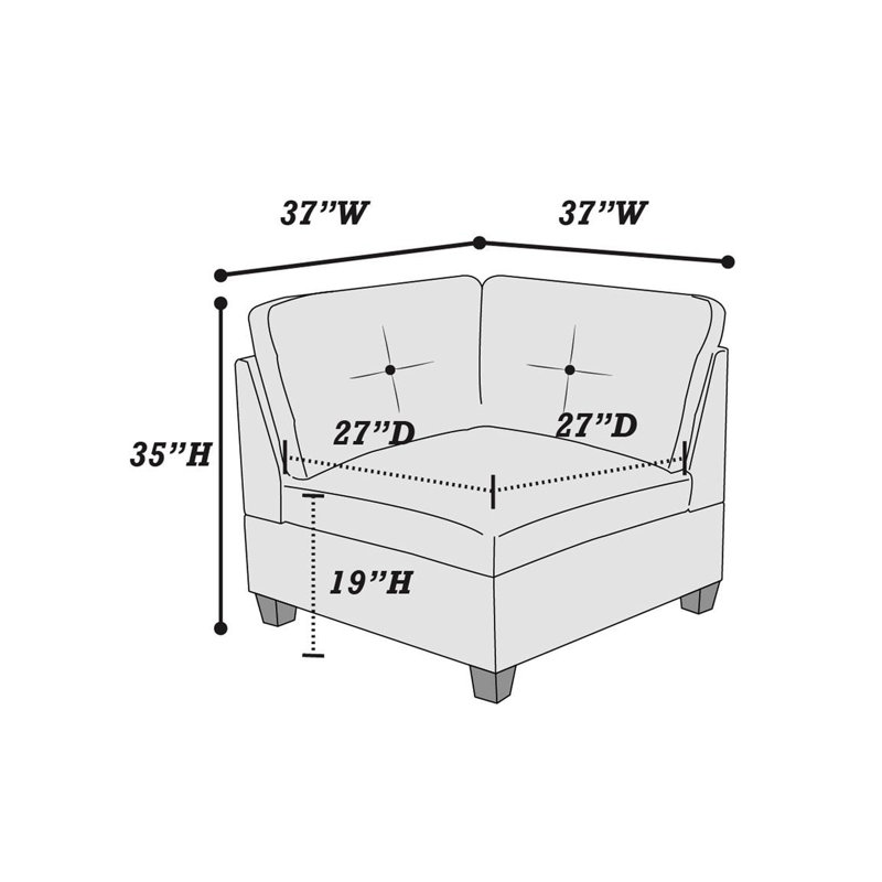 Grand canapé modulaire en chenille gris cendré 6 pièces: 3 canapés d'angle, 2 fauteuils sans accoudoirs, dossier, cadre à pieds classiques, canapé 6 pièces: base en bois d'aspect 3 x 2 x 1 x