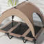 Lit surélevé pour chien avec auvent, lit surélevé pour l'extérieur pour camping, lit pour bébé surélevé portatif avec filet respirant lavable, pour l'intérieur et l'extérieur, grands chiens, 42 po x 30 po x 37 po, gris clair-84990617-126156297