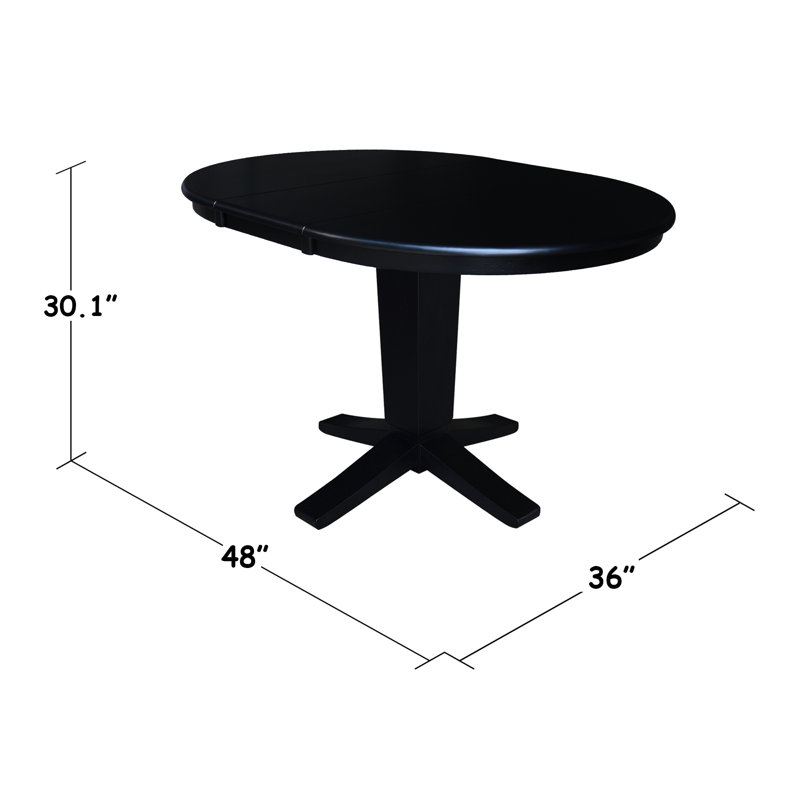 Ensemble de salle à manger extensible Imauri, Noir