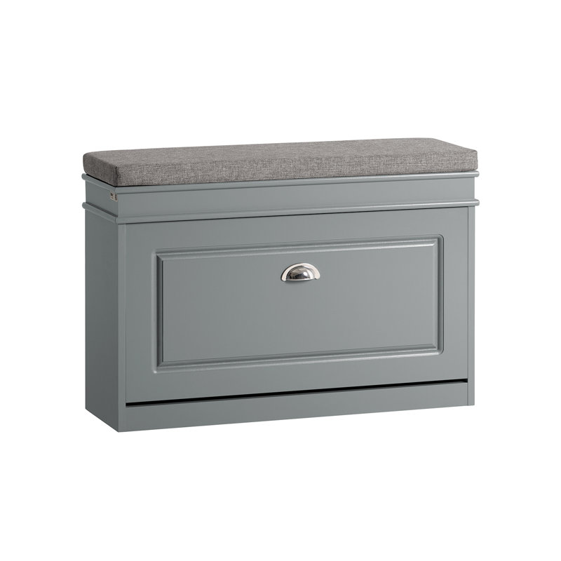 Schuhschrank für 6 Paar Schuhe, Grey/Silver, 51cm H x 75cm W x 24cm D