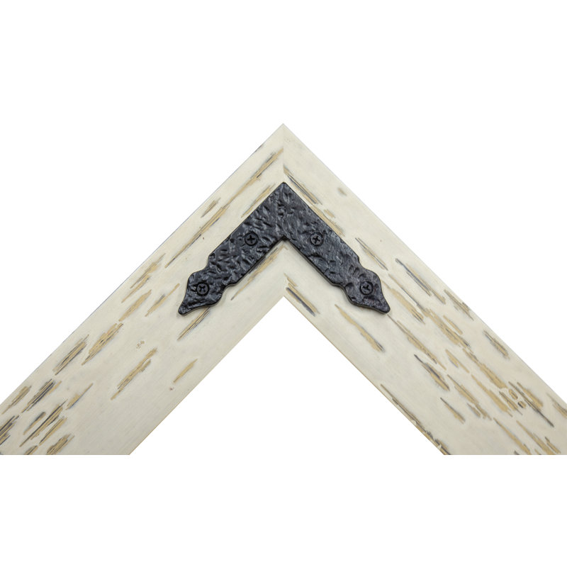 Kyrei Solid Wood Flat Mirror, 65" H x 30" W, Cream/Black