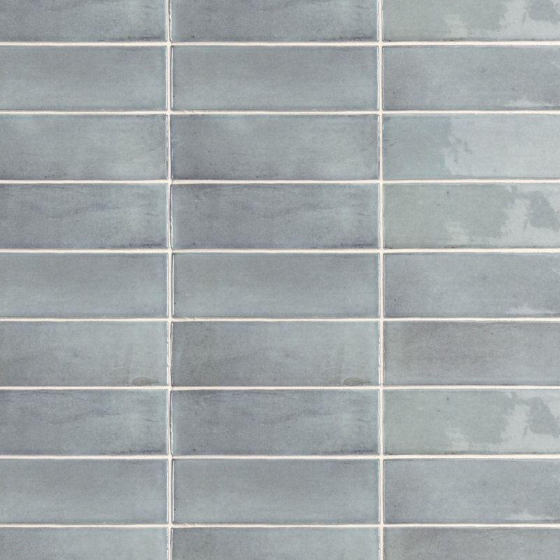 Carrelage mural en porcelaine Charm 2X6, Herbe bleue