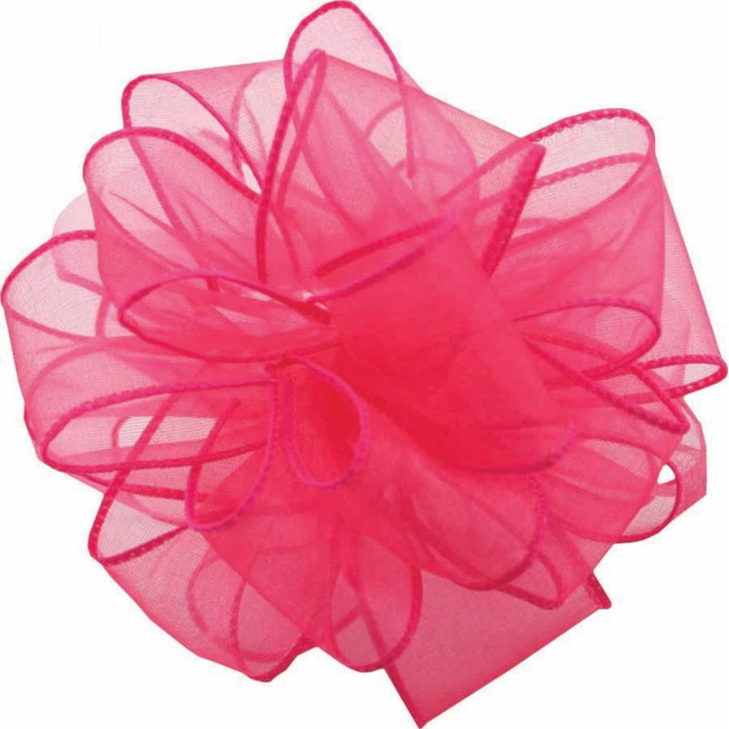 Ruban diaphane 50 fils, Fuchsia