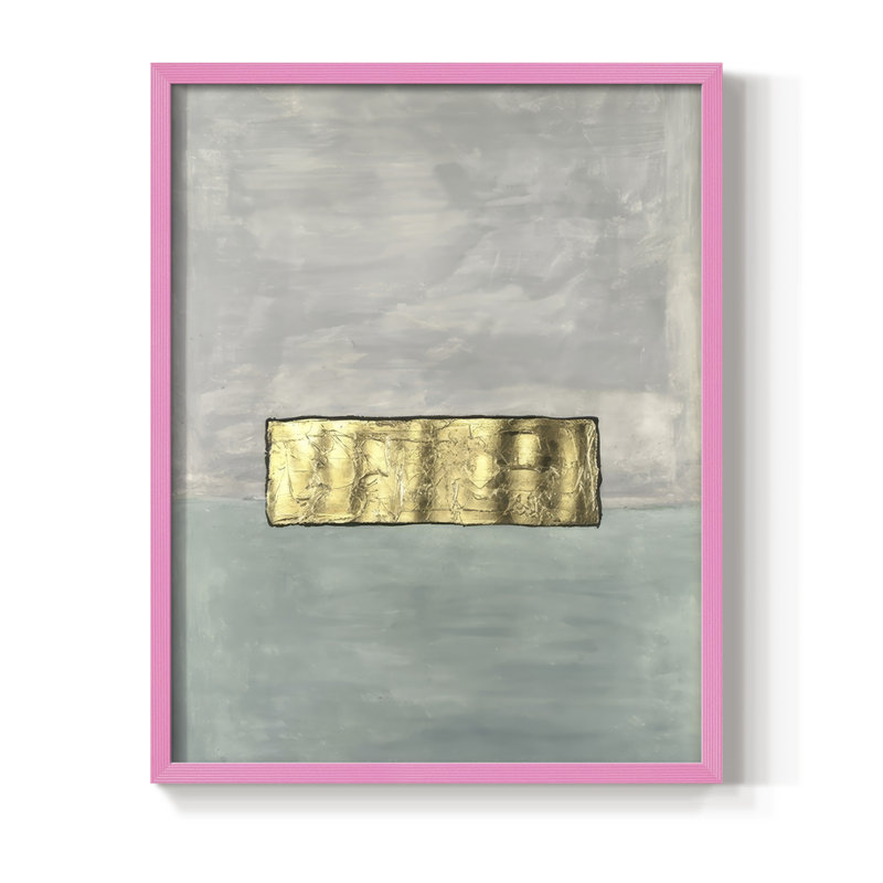 Impression encadrée Colorfield Compliment II - bois massif, H 15 po x l 12 po, Rose