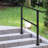 Wrought Iron Handrail, Step Handrails For Outdoor Steps Fit 2 To 3 Steps, Adjustable Porch Railing Transitional Rail With Installation Kit For Concrete Steps Or Wooden Stairs (Black)