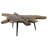 Upton Wood Handmade Live Edge Top Brown Coffee Table with Black Metal Tripod Legs